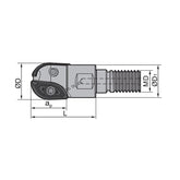 Profile milling  QCH - XPHT QCH-16/20/25/30/32-XPHT16/20/25/30/32-M10/12/16 - Makotools Industrial Supply Tools for Metal Cutting